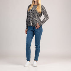 VIVA - TRICOU CU MÂNECĂ LUNGĂ, 100% BUMBAC, PENTRU DAMĂ