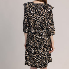 OLIA - ROCHIE DE DAMĂ CU MÂNECI 3/4 ȘI IMPRIMARE