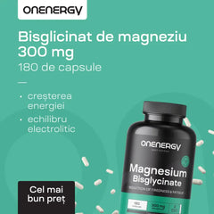 Bisglicinat de magneziu 300 mg, 180 de capsule