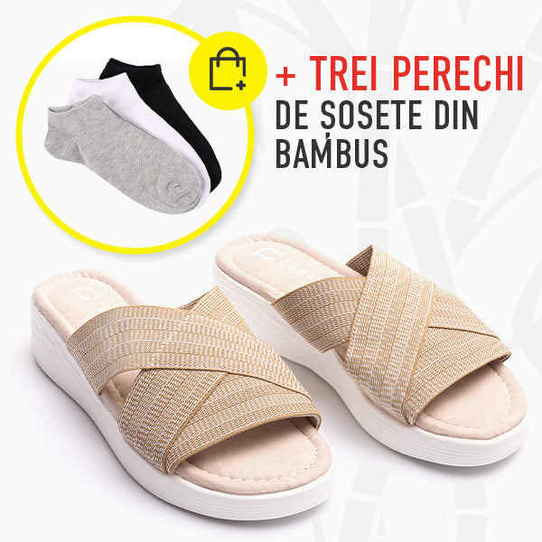 BEJ + TREI PERECHIDE ȘOSETE DIN BAMBUS