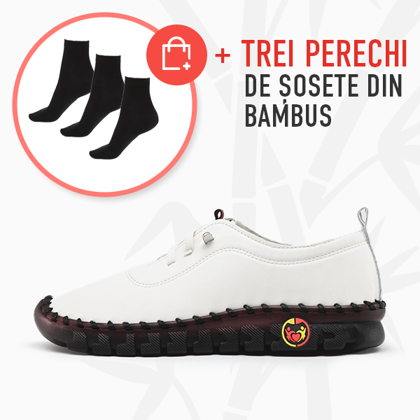ALB + TREI PERECHIDE ȘOSETE DIN BAMBUS