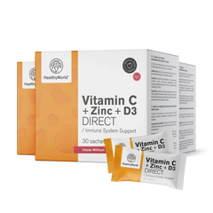 Vitamina C 500 + Zinc + D3 DIRECT, 30 de pliculețe